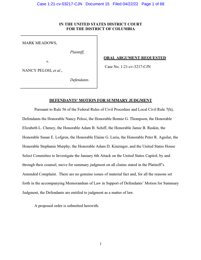 January6thCmte's tweet image. The Select Committee’s filing today urges the Court to reject Mark Meadows’s baseless claims and put an end to his obstruction of our investigation.
january6th.house.gov/sites/democrat…