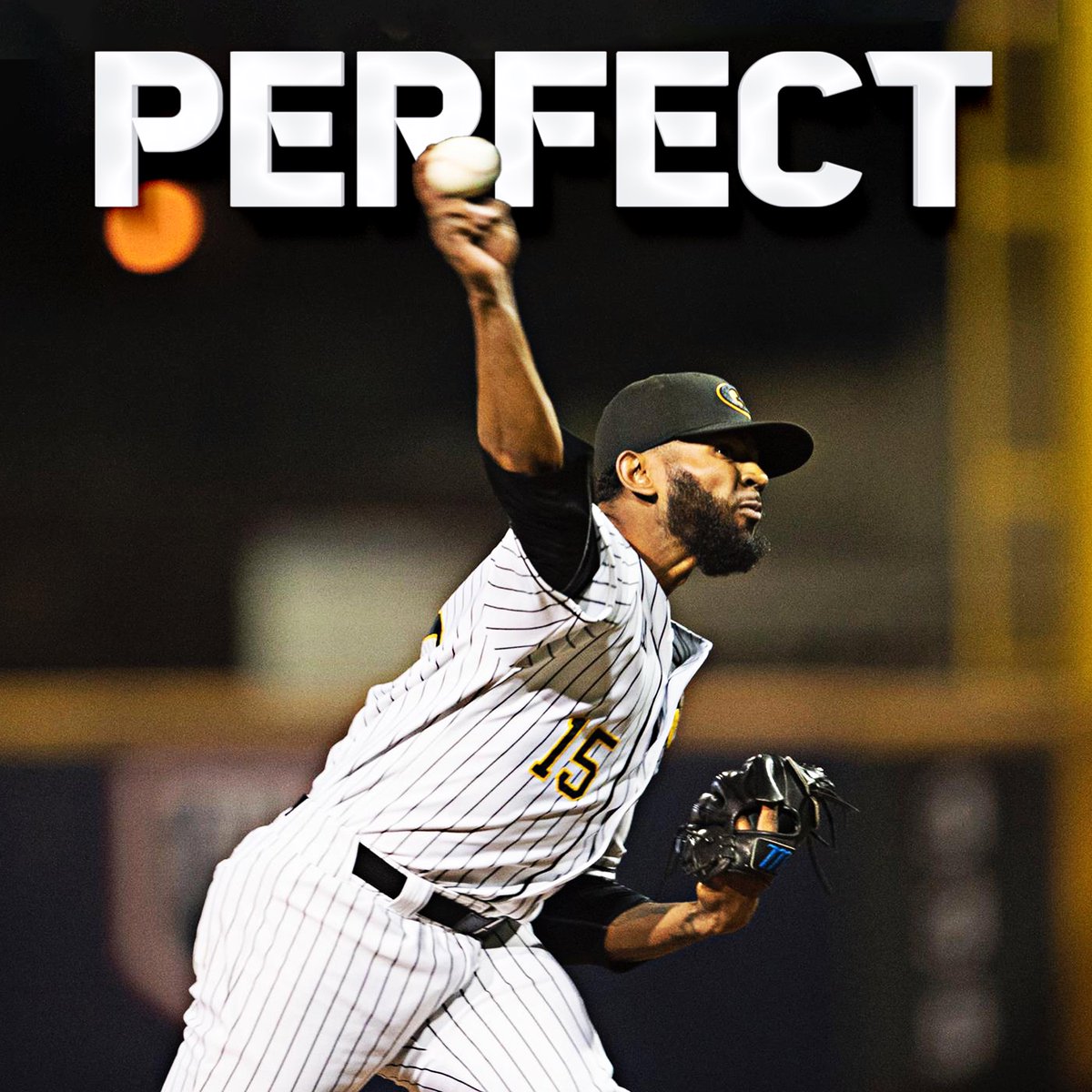 PERFECT! Congratulations to Shemar Page of <a href="/GramSt_Bsb/">Grambling State Baseball</a> on throwing the 34th perfect game in NCAA DI history! 

Final stat line: 7.0 IP, 0 H, 0 R, 0 BB, 13 K