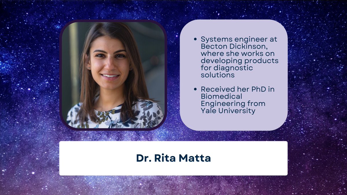 6️⃣ days until the #WomenInSTEMSymposium! 🔬🧪Joining us is Dr. Rita Matta, who will be leading a breakout session on work/life balance! Register now: forms.gle/iNKWbrc85W8ZAj…