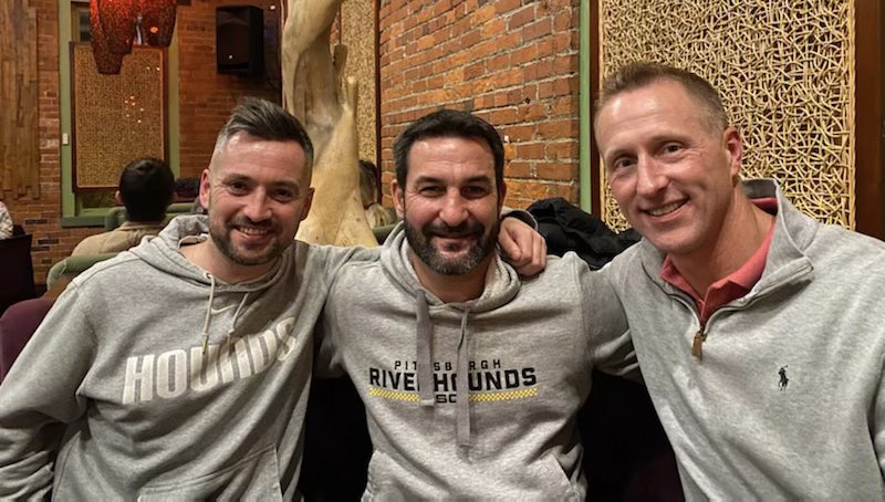 Life goes by fast and being on the road takes its toll but meeting up with an original Riverhounds Academy coach after 9 years is priceless! Thanks Nichole Patterson Kruse for joining our reminiscing and your shenanigans! Love you both!
