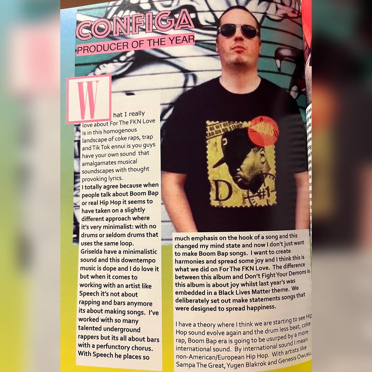 Configa's tweet photo. So a super important #figafriday #9 today!! I can finally announce that I won PRODUCER OF THE YEAR (2021) in the beyond DOPE #BBoyDocument
Literally one of the last remaining hip-hop print magazines left, and certainly the last one with respect and credibility. https://t.co/Ooe5BArWrb