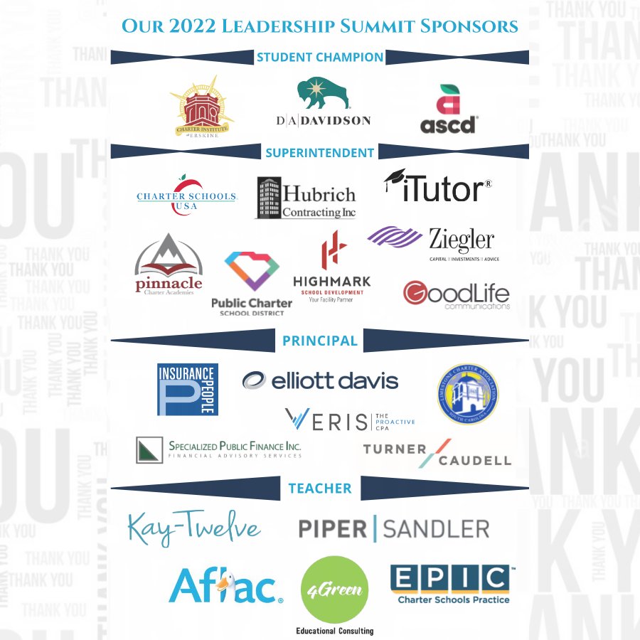 SCCharterSchool's tweet photo. We're just days away from our 2022 Leadership Summit. This event would not be possible without our sponsors. It's not too late - Join us to exchange ideas and strengthen all charter schools. 
REGISTER NOW: https://t.co/kLISAt4YjI
#MyCharterSC #ChartersWork #LeadershipSummit2022 https://t.co/fJCYThn4Cp