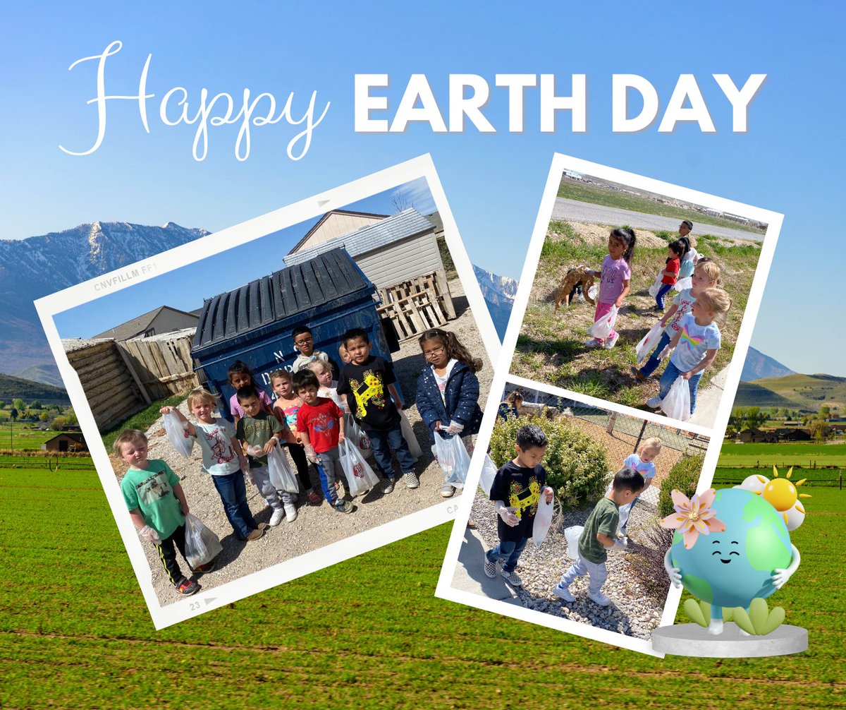 centro_ut's tweet photo. Children in Centerfield made the Earth happy yesterday by practicing being good stewards and cleaning up around their center. Great job, kiddos! https://t.co/FnYfnIxWU0