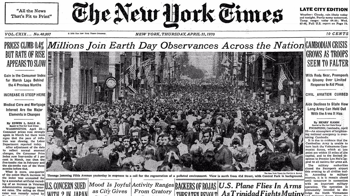 TheGroundThatIs's tweet photo. Today's #EarthDay2022 if we look back to the first Earth Day, we see millions of people in the streets. Democrats and Republicans, the #environment wasn't partisan then and it shouldn't be now.

The Environment isn't a Party issue, it us an American issue! https://t.co/nVYlyVzcqN