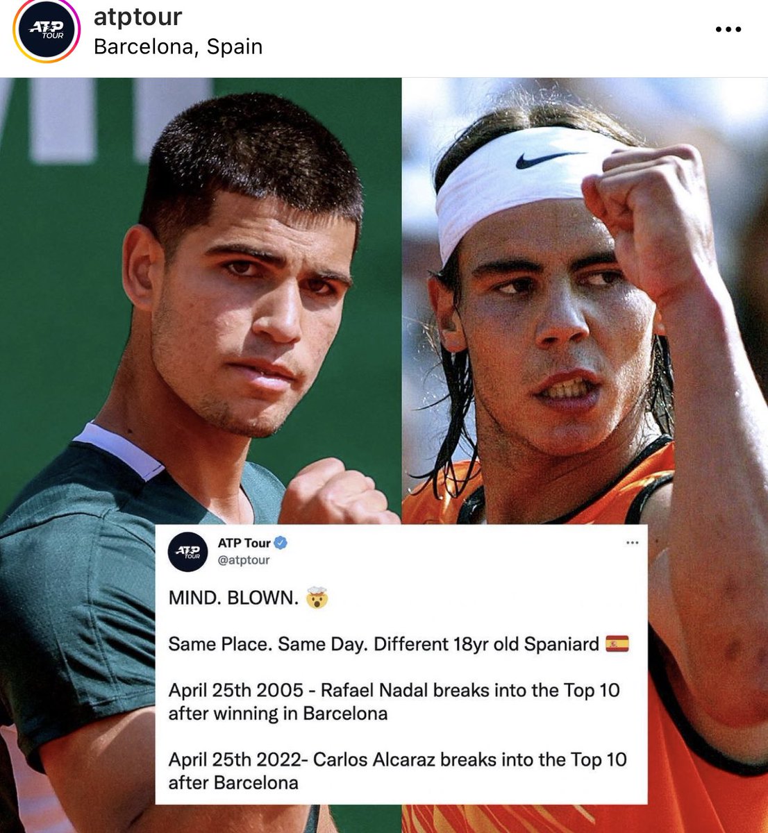 BreakPointBR's tweet photo. Repete comigo: “Eu não vou comparar o Nadal com o Alcaraz. Eu não vou comprar o Nadal com o Alcaraz. Eu não vou comparar…”

PERAÍ. É muita coincidência. https://t.co/Lw2Bp3h6NN