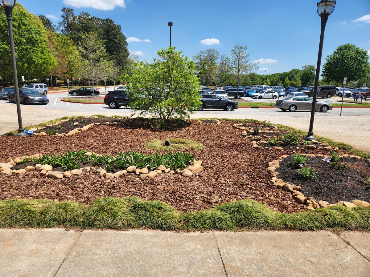SciSean's tweet photo. Our #butterfly garden is completely redesigned @MabletonES we added butterfly bushes, cone flowers, a bunch of seeds, we transplanted, what a day @OutTeachEd @captainplanetfd @CobbSchools @STEMcobb https://t.co/YzlL9bCYw6