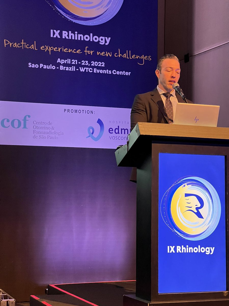 dr_pinheiro's tweet photo. Dr. #GarretChoby at the #Rhinology2022 meeting in Sao Paulo representing @MayoClinicENT and @MayoClinicNeuro! Absolutely amazing session with world leaders in sinonasal malignancy. Dr. #PauloKowalski #FernandoDias #RonaldoToledo #CarlosClara https://t.co/YIUkqdRtME
