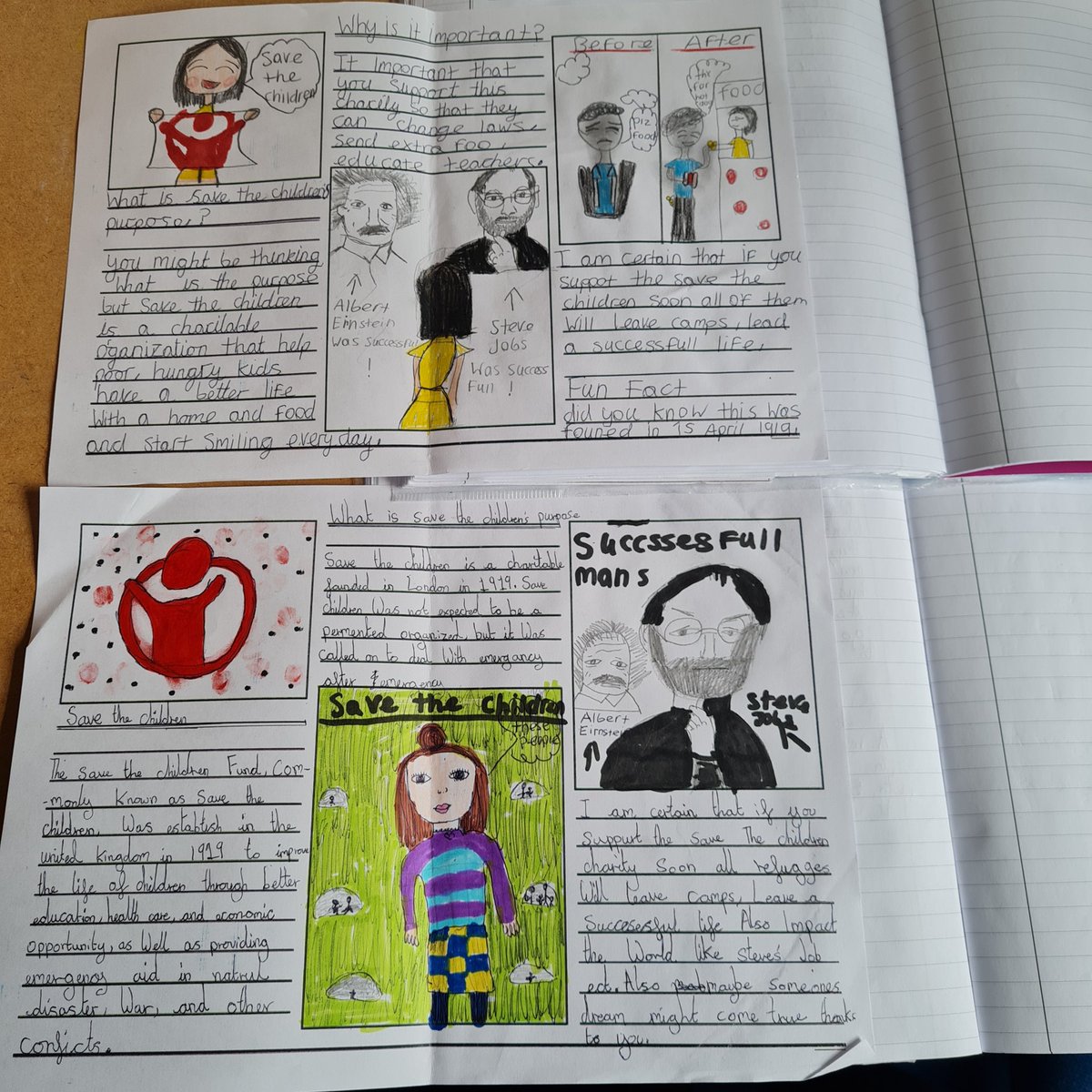 missgailno1's tweet photo. This week @woodberrydownN4  it has been writing week and 5W are reading 'When Stars are Scattered', based on two refugee brothers. They created persuasive leaflets based on our book. @NewWaveFed  How amazing are these leaflets @RachelOnyeanusi #year5 #talented https://t.co/0X2mRiwJmR