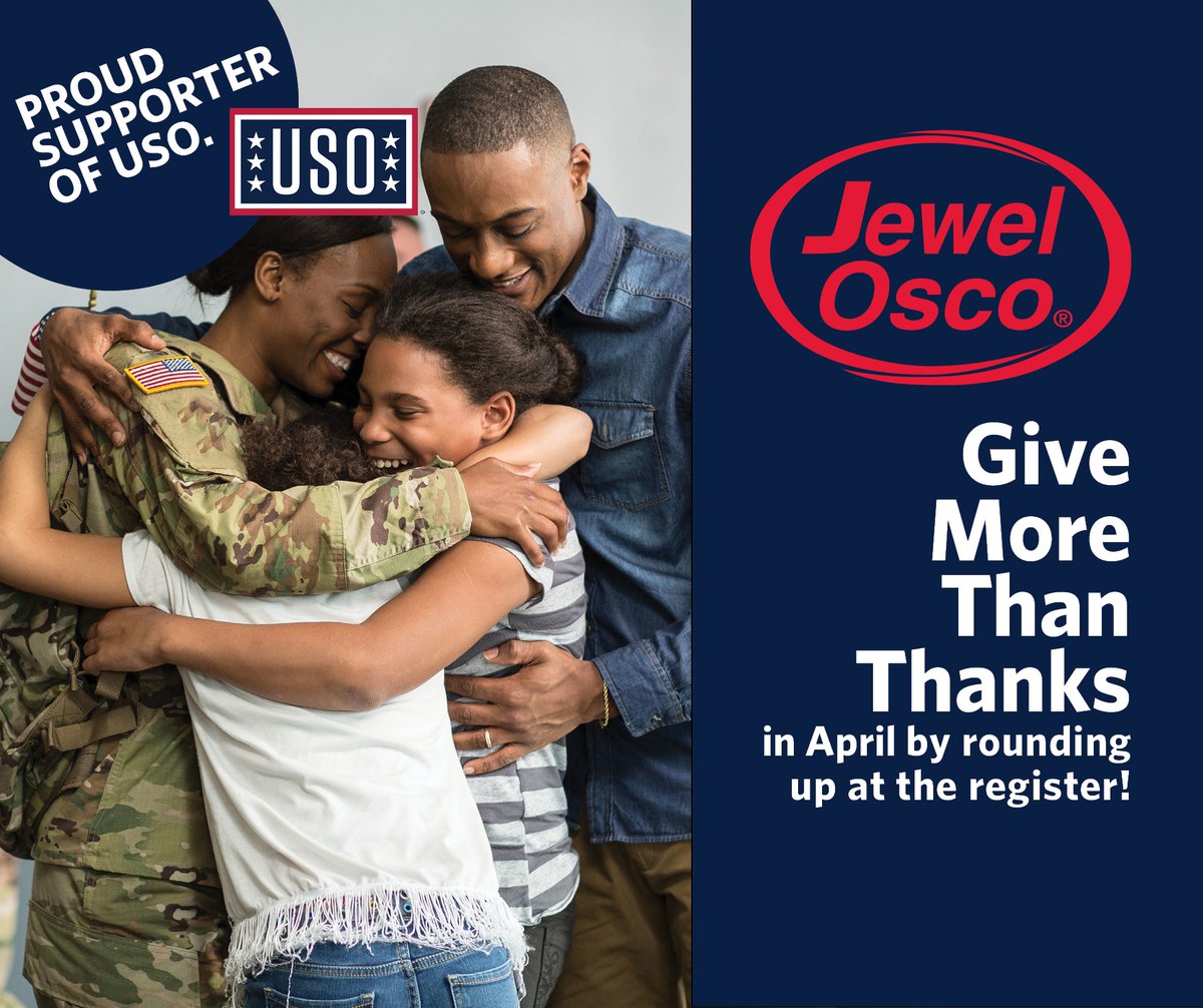 Give More Than Thanks to those who are helping in communities across the state and are fighting for our freedoms everyday by rounding up your grocery total at a participating Jewel-Osco locations! To find a participating store near you, visit Indiana.uso.org. #USO