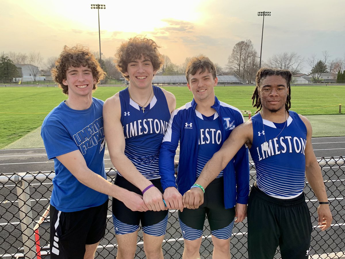 runlxctf's tweet photo. The 4x100 of Sam Morse. Xander Byard, Clay Schneider, and Latrail Torrence runs a new season best of 43.79 to take the W. Still some room to improve on those handoffs, but happy to see our first 43! https://t.co/oJQw4t7GjF