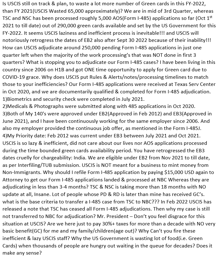 TripitakaM's tweet photo. @USCIS @USCISDirector @USCISMediaNorth @BBC @USCISMediaSouth @USCISMediaCntrl @CNN @USCISMediaWest @POTUS @VP @TheDemocrats
@RepZoeLofgren @FoxNews @USATODAY
@WSJ @AILANational @nytimes @nprnews @WhiteHouse @SpoxUSCIS  #USCISAnswers #USCIS  #POTUS #VP #CNN #FoxNews #Democrats https://t.co/INg9XMyAL3