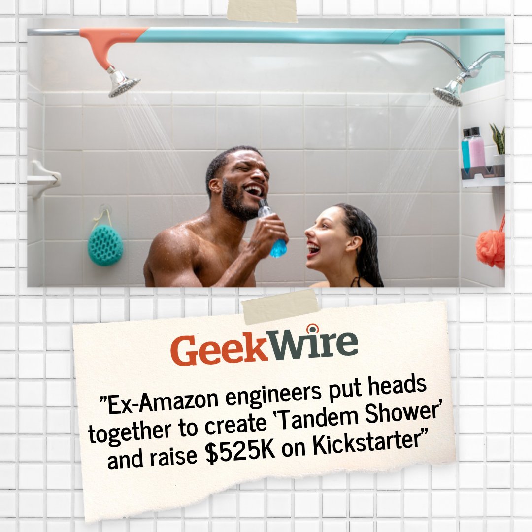 First press interview! Thank you GeekWire and to all of our backers on Kickstarter who made this possible! <3 #boona #tandemshower #showertogether #kickstarter