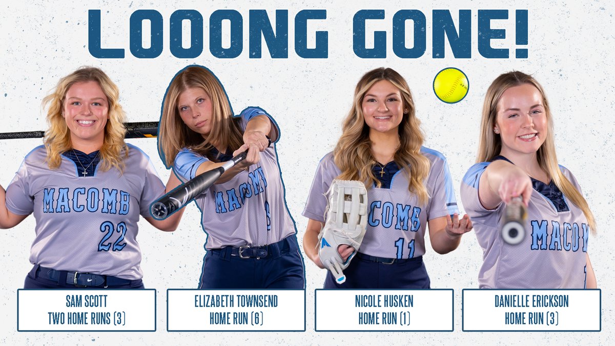 Five...🖐️ home runs today in our doubleheader sweep! Two by Sam Scott and one each by Elizabeth Townsend, Nicole Husken and Danielle Erickson!

Outscored the opponent 25-2 today! 👀

Let's stay locked in tomorrow!