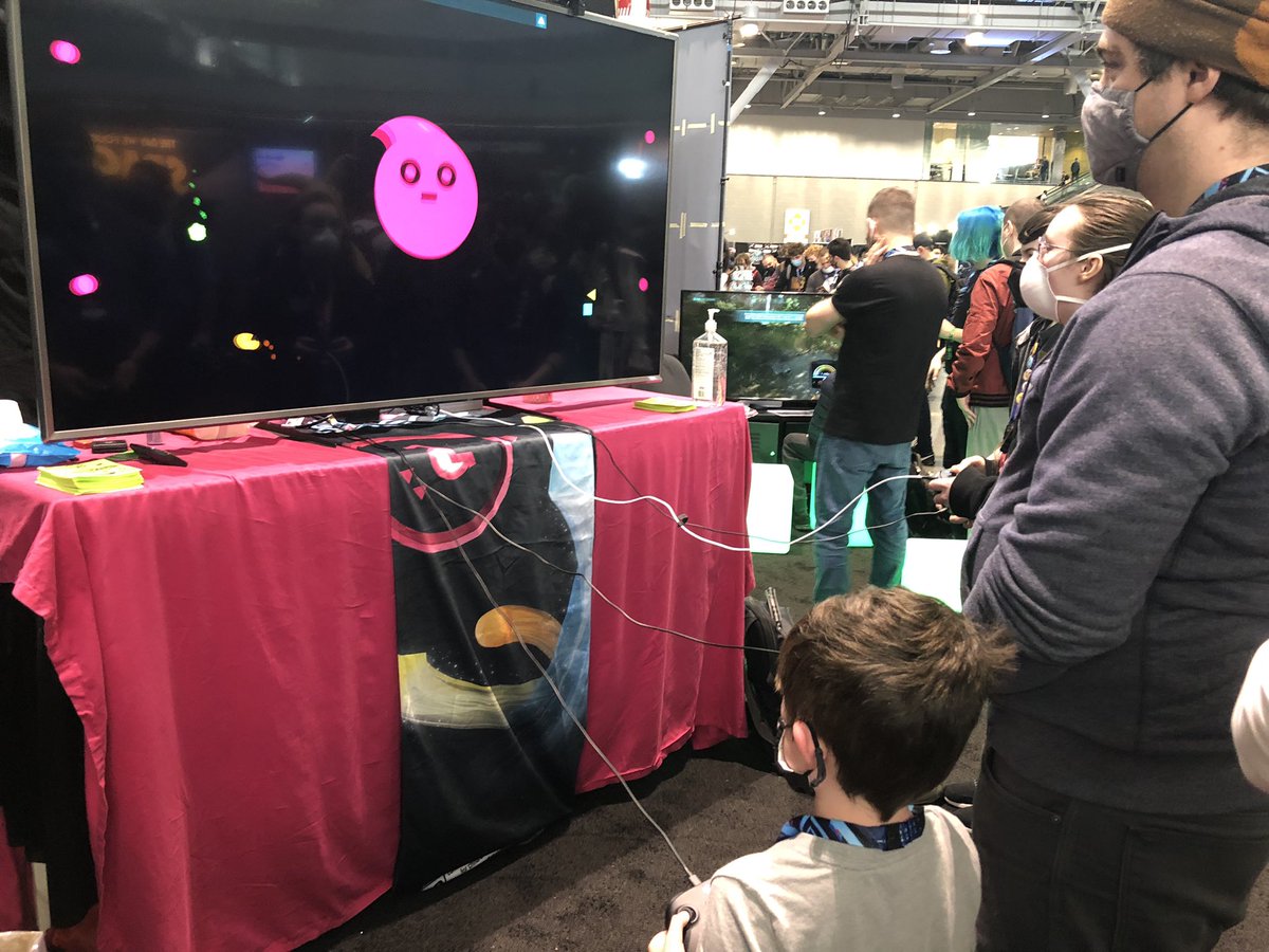Thanks to the folks at <a href="/berzerkstudio/">Berzerk Studio</a> for being so sweet and supportive our kiddo today at @PaxEast22 - he was so happy to play his favorite game <a href="/shapesnbeats/">Just Shapes & Beats</a> and meet the creators!