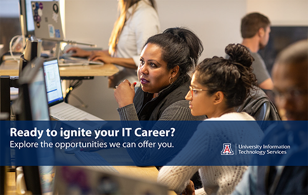 UaInfotech's tweet photo. The university of Arizon is seeking an IT Project Manager I. Be a part of a world class network services team! Go to https://t.co/y3oDz7HcVV #req9617 for more information and apply. https://t.co/kZ2bTfxtKY