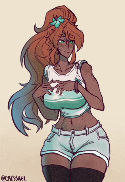 Cryssael's tweet photo. Working on doing something about these long hiatuses between posts...
In the mean time I've been drawing more oc content, mainly of a certain character of mine you may or may not have seen before

Her name is Thalia https://t.co/O3At7qoVbi