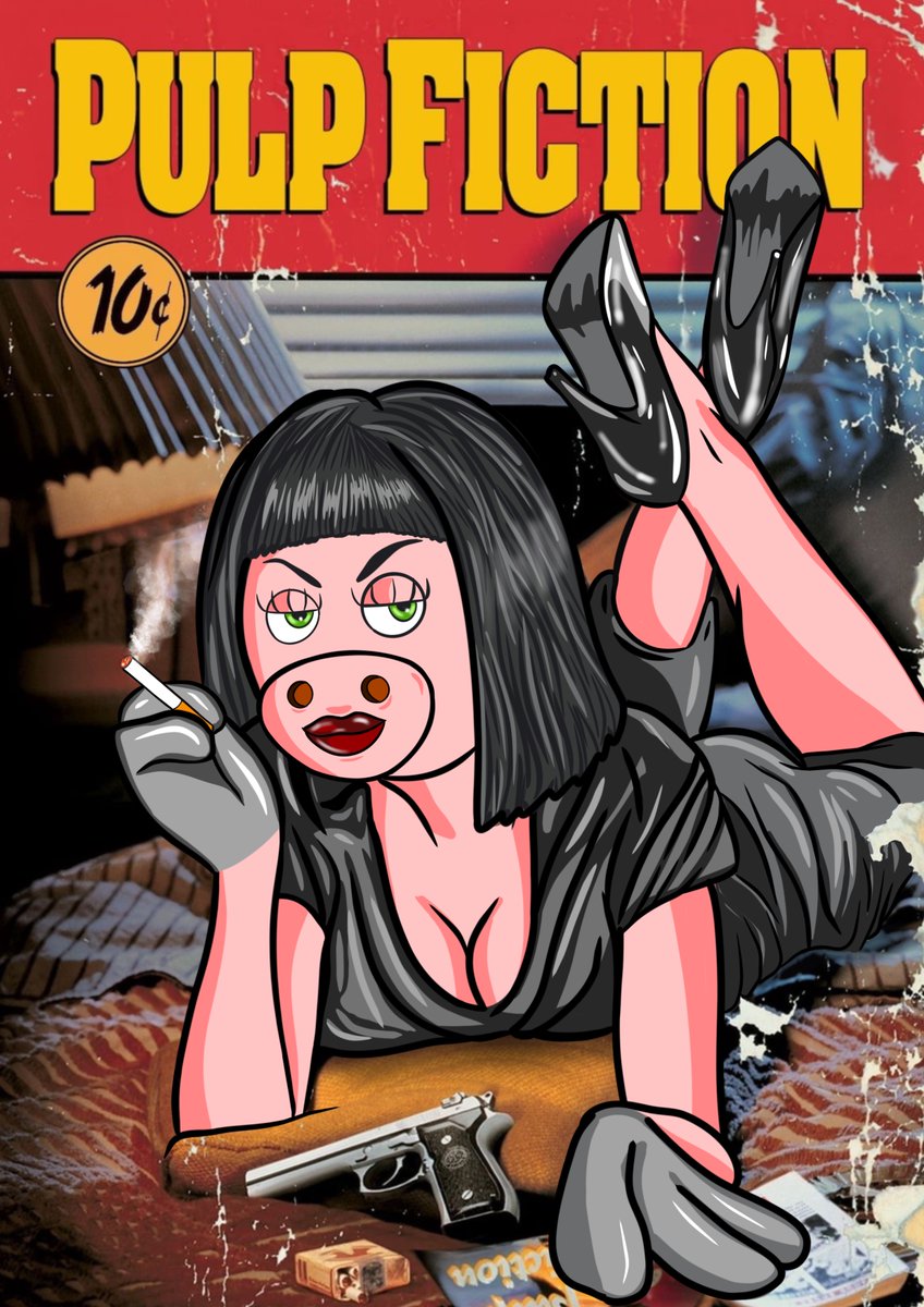 OinkBoyz's tweet photo. I've always loved Uma Thurman, so I had to make her part of the Oink gang.
 And what about you? Who's your favorite actress?

#NFT #NFTs #NFTartwork #NFTcollectibles #NFTCommunity https://t.co/OlCxsLYKqb