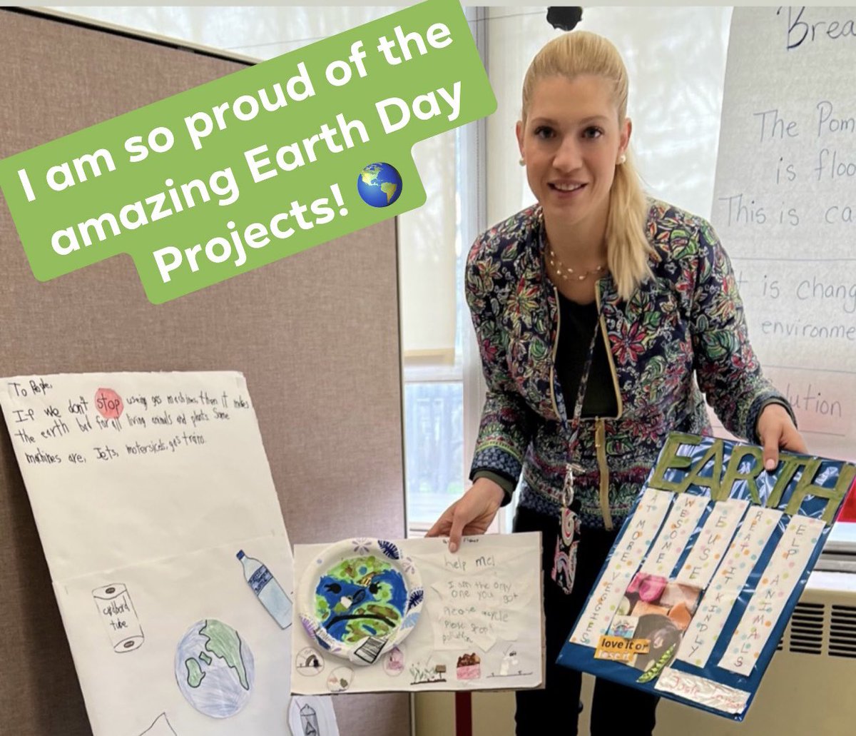 MrsStrell's tweet photo. K-5 made Earth Day Posters. They did an amazing job showing their knowledge about recycling and protecting our planet! 
All posters will be displayed on April 30th at the Earth Day Celebration in Hollow Park! https://t.co/HJLkAjpgOW