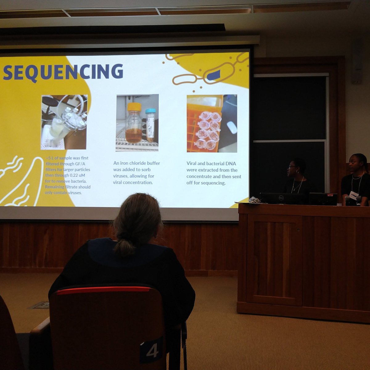 EggErin's tweet photo. Return to in-person @Middlebury Spring Symposium was a great way to celebrate #EarthDay! All around awesome liberal arts undergraduate research. Fun to share the work from #TeamTiny lab members on Lake Champlain #CHABs and #Tgondii in oysters. 🌍🦠🦪 https://t.co/bjkwZ7wxD6