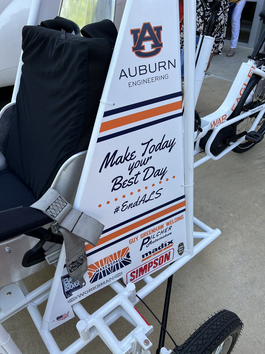 “Make today your best day.”

 <a href="/AuburnMBB/">Auburn Basketball</a> alum Gary Godfrey will ride in <a href="/BoBikesBama/">Bo Bikes Bama</a> Saturday, thanks to this bike designed by <a href="/AuburnEngineers/">Auburn University Ginn College of Engineering</a> students. 

Gary has been living with ALS for 3.5 years. 

Says <a href="/BoJackson/">Bo Jackson</a>. “Calling Gary Godfrey an inspiration is an understatement.”