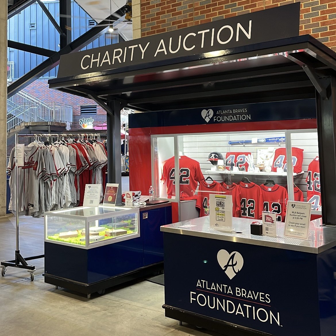 Atlanta Braves Foundation on X: Stop by the ABF booth behind section 110  to check out the special items available tonight as we celebrate Jackie  Robinson Day at Truist Park!  /