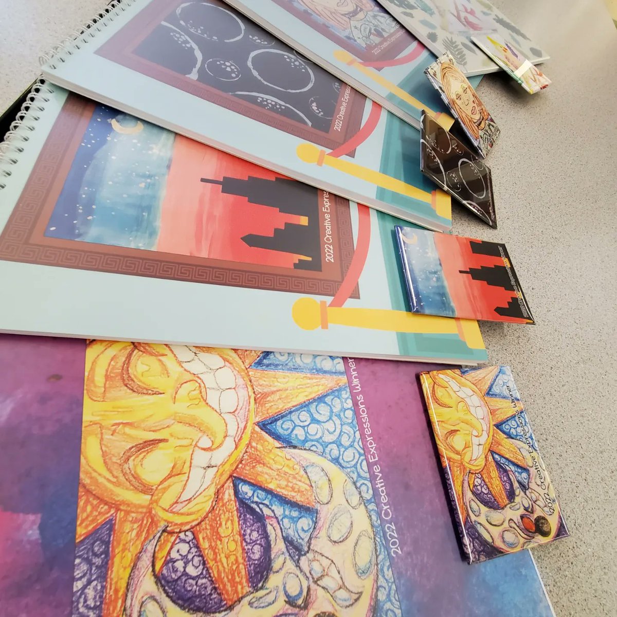 Proud of my Art Department (<a href="/ArtwithOHanley/">Heidi O'Hanley</a> @ReneeDouglas23
<a href="/MsFarnesi/">Ms. Farnesi</a>) for the Art Expo this Thursday! This was our first joint show with Creative Expressions winners and Jr. High's AMAZING Art 3. Shoutout to <a href="/Artsonia/">Artsonia</a> for always providing great gifts for our students <a href="/ISD109/">Indian Springs 109</a>