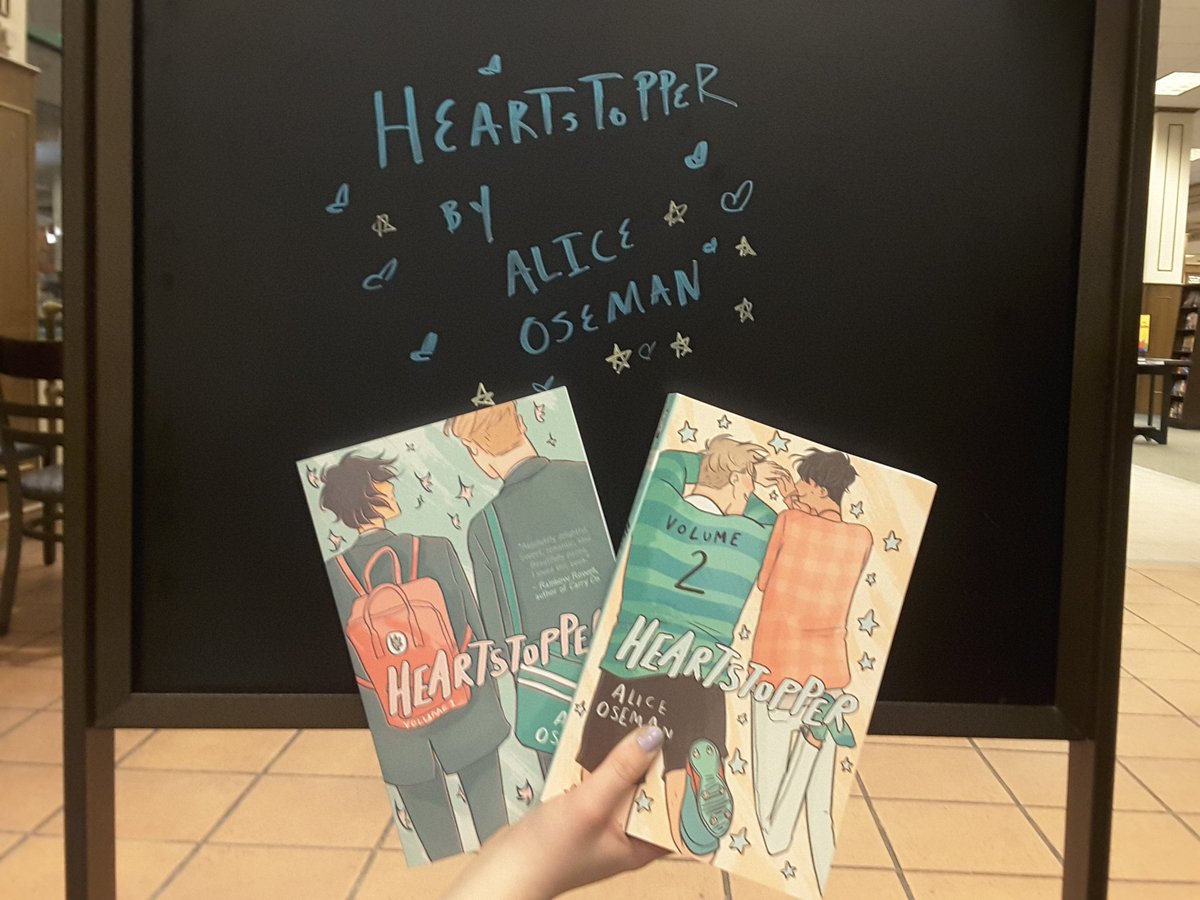 Can't get enough of #heartstopper on Netflix? Come pick up the graphic novels by <a href="/AliceOseman/">Alice Oseman Updates</a> today!