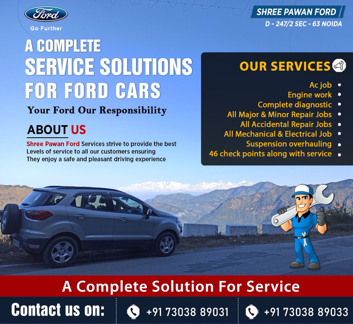 FordPawan's tweet image. #ProfessionalCarService #FordIndia #Cars
Years will change, but our commitment will not. And we promise to be by your side whenever you need us.
Book your #FordCar for better service &amp;amp; repair now. 
.
#ShreePawanFordWorkshop-
For services, call us:
📞 07303889031, 📞07303889033