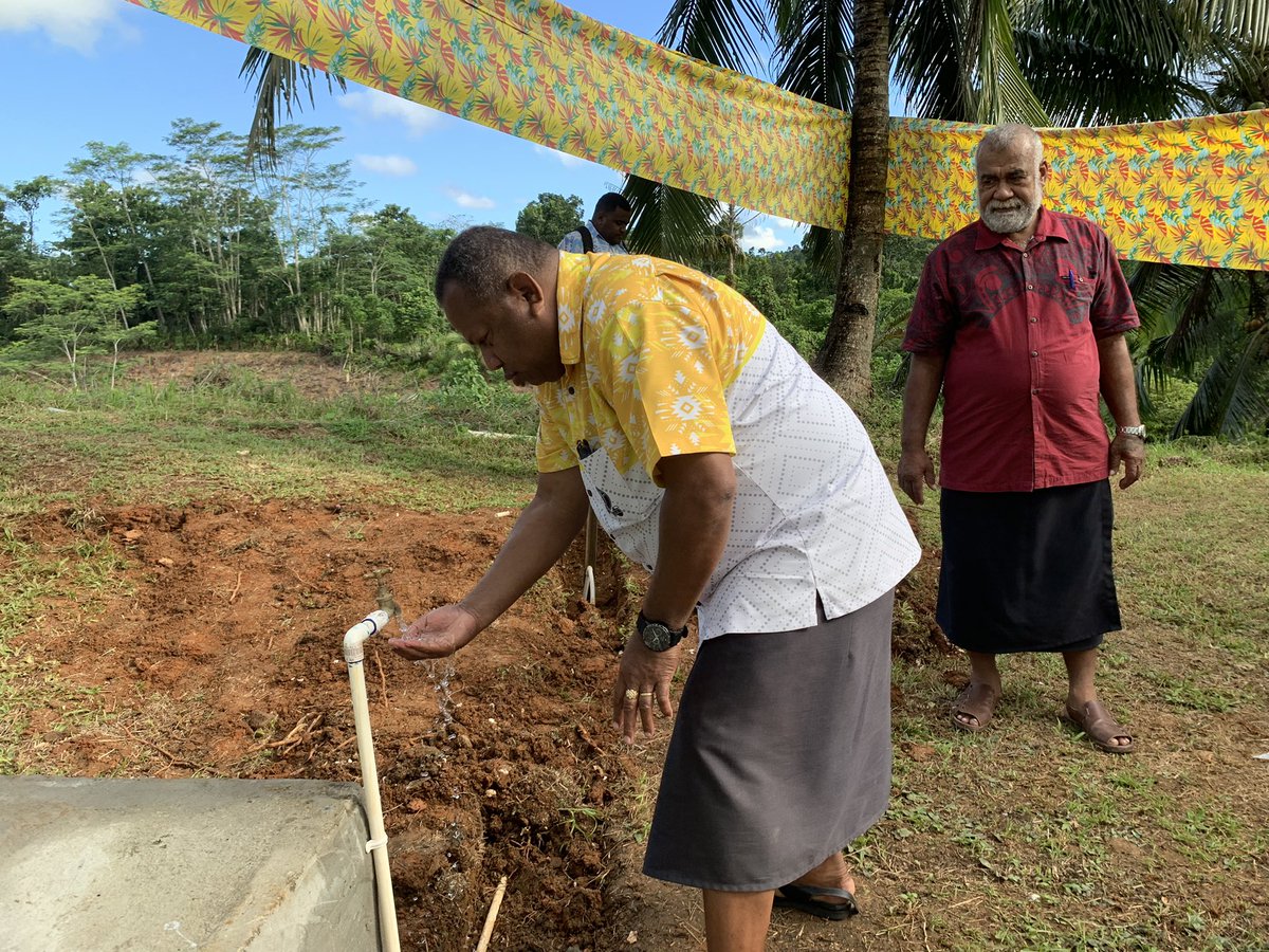 MRMDFiji's tweet photo. Minister for @MRMDFiji Hon. @ISeruiratu commissioned the Navuso Water Project yesterday which was funded under the Ministry’s Self-Help Programme.
This is expected to address some major water issues faced by the school. https://t.co/AsHsFs3ybC