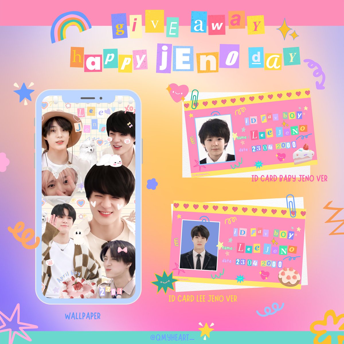 qtmyheart_'s tweet photo. 💗 Give away ❕
꒰ #HAPPYJENODAY ꒱  .◜◡◝ ⑅

— Happy my janmong I hope you happy every day luv u 🤏🏻🐶 

— Please rt/fav —
▫️Link in mention ▫️

❕Don't reports | Don't copy ❕

#OurBirthdayBoy_JenoDay 
#제노의_멋진_스물셋_꿈꾸느라_밤새 https://t.co/6zrL9zba35
