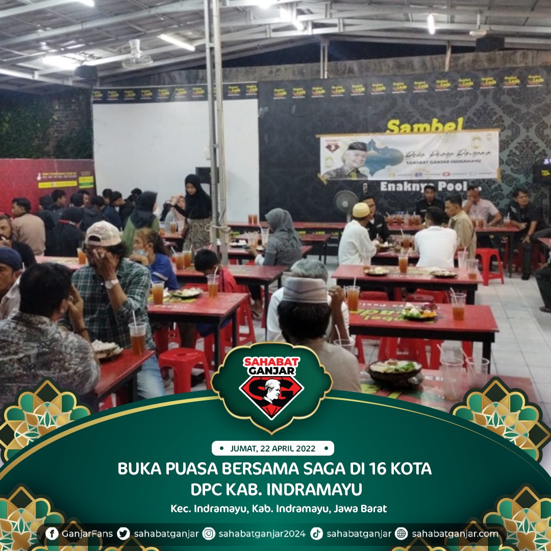 GanjarIndramayu's tweet photo. Bertempat di RM Sambel Lada
Jl. Jend. Sudirman No.27, Lemahabang,Indramayu. DPC Sahabat Ganjar Indramayu menggelar buka puasa bersama.

Besar harapannya dengan acara buka puasa bersama dapat memperkuat sinergi antar relawan.

#sahabatganjar #ganjarpranowo #Ganjar #Ramadhan https://t.co/0X57gKDJ3S