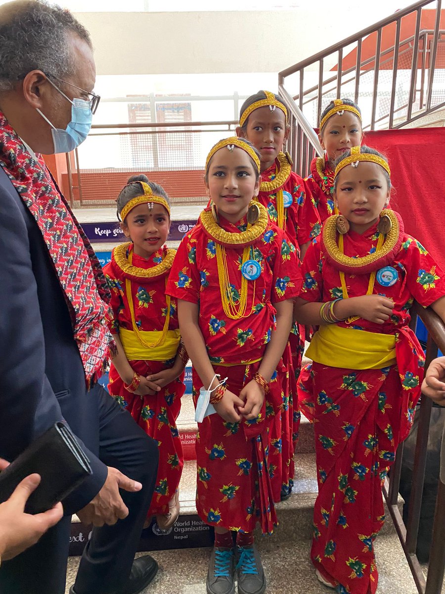 Tedros Adhanom Ghebreyesus (@drtedros) on Twitter photo Such a great experience visiting a school in Kathmandu, #Nepal, which is one of the #typhoid vaccination sites. This new vaccination campaign, the first in <a href="/WHOSEARO/">World Health Organization South-East Asia</a>, is a combined effort by the government, teachers & parents, supported by <a href="/WHO/">World Health Organization (WHO)</a>, <a href="/gavi/">Gavi, the Vaccine Alliance</a>, <a href="/UNICEF/">UNICEF</a>. #LongLifeForAll Such a great experience visiting a school in Kathmandu, #Nepal, which is one of the #typhoid vaccination sites. This new vaccination campaign, the first in <a href="/WHOSEARO/">World Health Organization South-East Asia</a>, is a combined effort by the government, teachers & parents, supported by <a href="/WHO/">World Health Organization (WHO)</a>, <a href="/gavi/">Gavi, the Vaccine Alliance</a>, <a href="/UNICEF/">UNICEF</a>. #LongLifeForAll