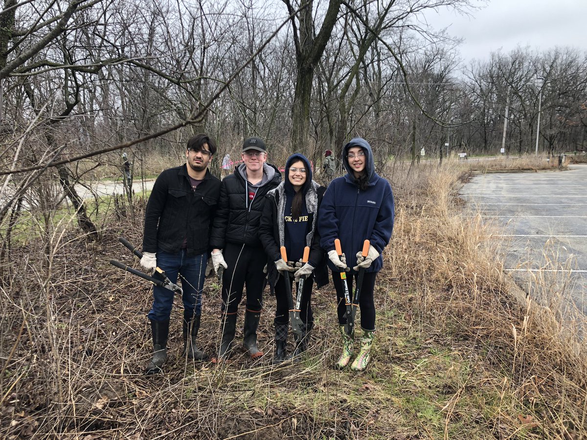 Happy Earth Day! Lemont Field Ecology students working to restore a healthy forest. #WeAreLemont #golemont