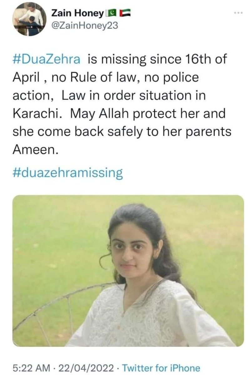 Sohaib_28's tweet photo. #duazahra #duazehramissing
May she come back home safely. https://t.co/eo3clHc8yJ