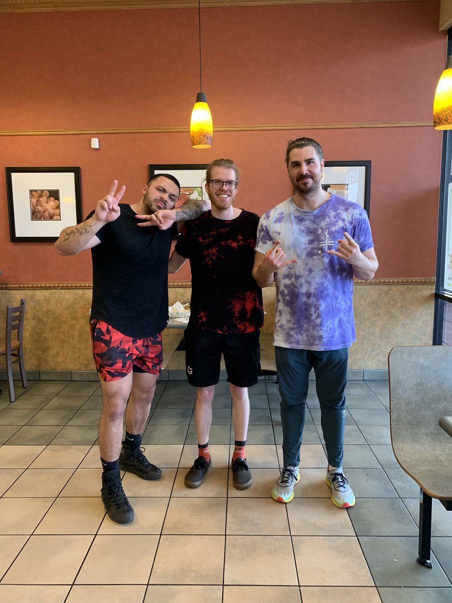 SeannnJames's tweet photo. Met both Julien and Kai WACHI at subway today. Both were super wholesome and down to earth guys. #crywachi #BTSMnotBDSM #eatfresh https://t.co/WRBtjDlQDI