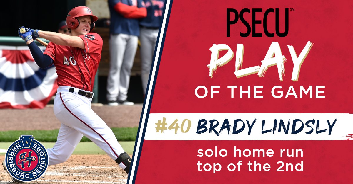 Brady Lindsly's solo shot in the top of the second is tonight's PSECU Play of the Game!