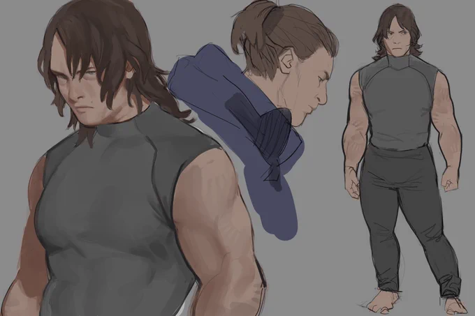 I was bored so I made sketches of a genderbend version of Deadsam (I'm sorry I'm predictable and cliche) 