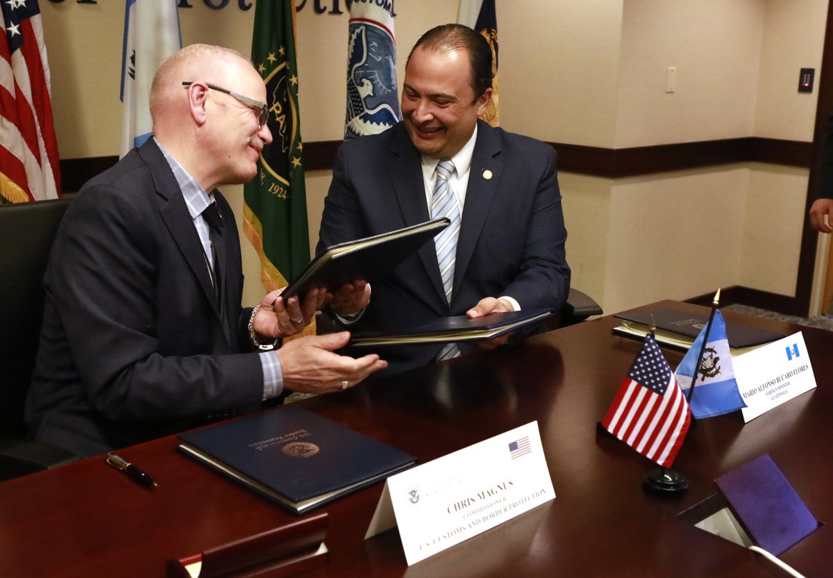 Today <a href="/CBP/">CBP</a> and <a href="/SATGT/">SAT Guatemala</a> signed a Customs Mutual Assistance Agreement to enhance information sharing capabilities, strengthen supply chains and promote the movement of legitimate trade. CBP is grateful for the excellent partnership with Guatemala.