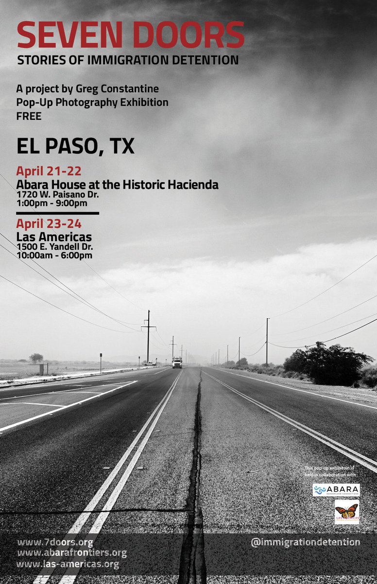 Still time to check out this exhibit about immigration detention - this evening and this weekend in El Paso.

#AbolishDetention