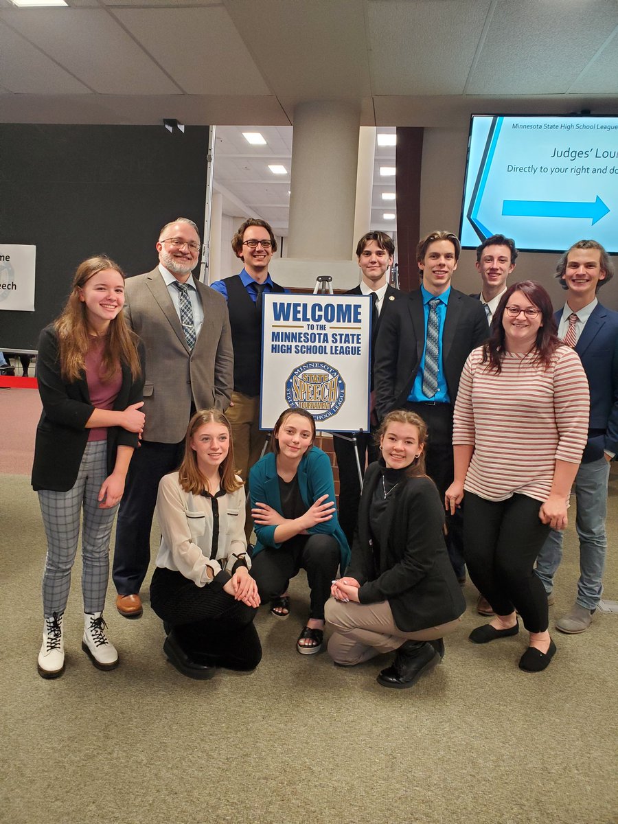 What a GREAT day at the AA State Speech Tournament with these Bluejackets!!! You all proved you belong with the best speakers in the state! Brennan Blake 11, Tyler Gustafson 11, Callie Bremer 9, Leslie Bleess 11, Ava Lowman 11, Evan Goebel 11, Jenna Anderson 10, Thomas Moran 11.
