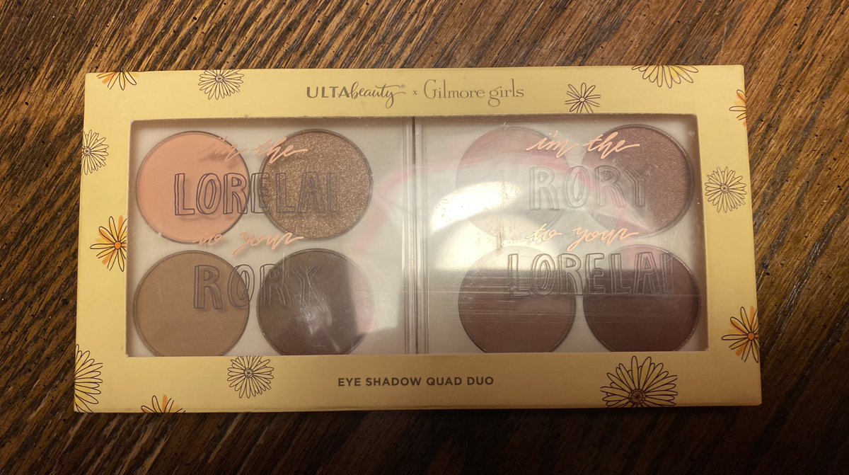 authormearling's tweet photo. I was makeup shopping tonight at @ultabeauty and found this gem, so of course I had to buy it! I can’t wait to create so many awesome Lorelai, Rory, and coffee inspired eyeshadow looks @thelaurengraham!! 
#GilmoreGirls #makeup #ulta https://t.co/2xSmP9lmW3