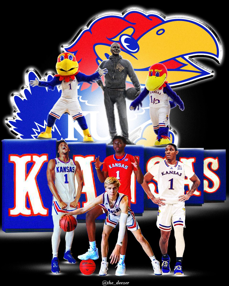 The_Deezer's tweet photo. Your Kansas Freshman class 2022-23….Left to right : Zuby Ejiofor, Ernest Udeh (Red Jersey), Gradey Dick, &amp; M.J. Rice…..#Reload #RockChalk https://t.co/g1tz0JyKkL