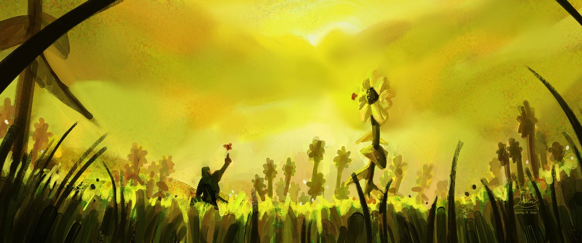 HRWeir's tweet photo. Prompt 3 of #InfiniTints, 'Yellow Joy'! Being out in nature has always been a comfort for me; feeling the heat of the sun, appreciating natural landscapes and taking a short break from the everyday noises and stress. https://t.co/9syl2dIcId