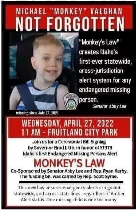 Serenams76's tweet image. #MichaelVaughn #Monkey’s Law #Idaho #missing This will help so many.  Where is Michael???
