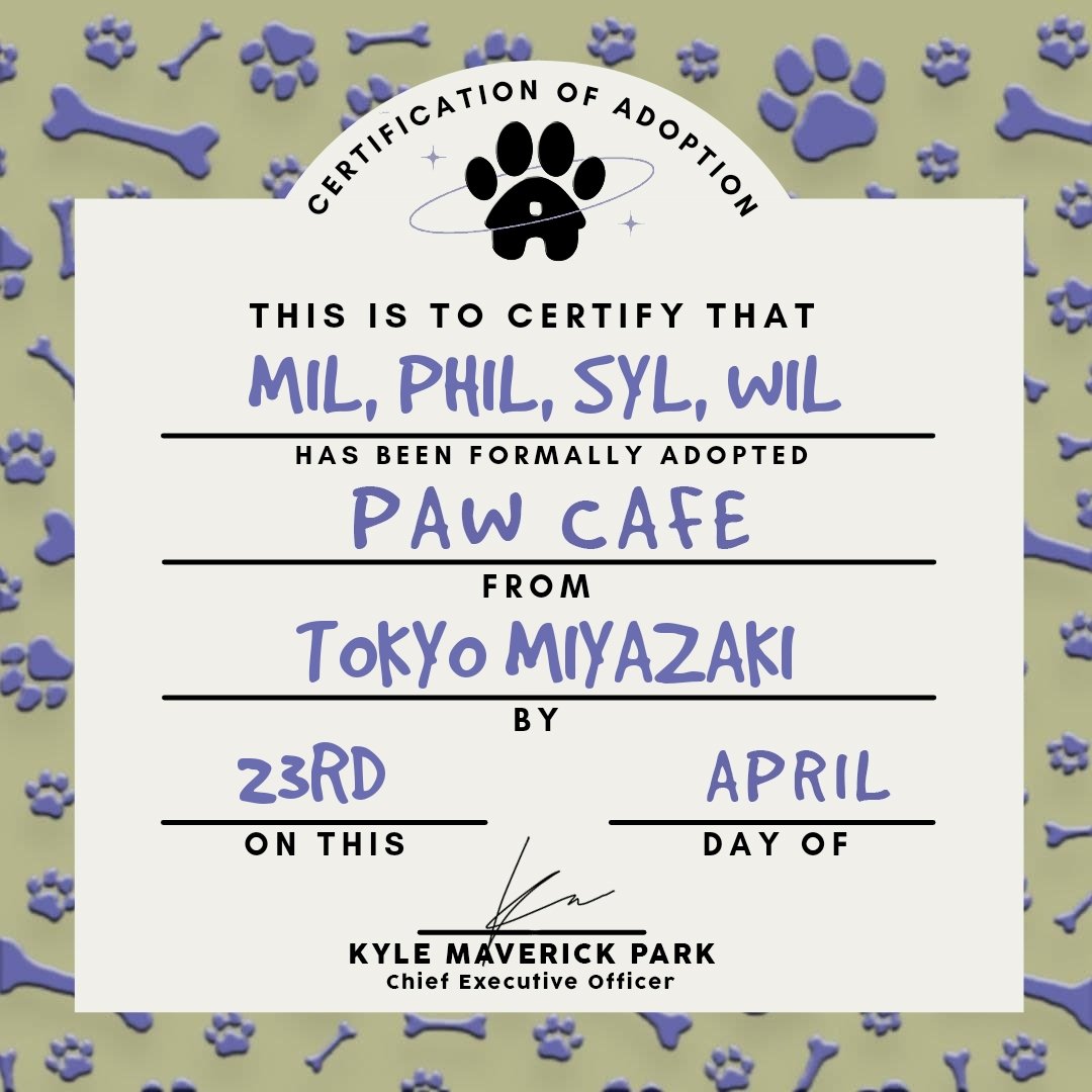 ⠀⠀⠀⠀⠀⠀⠀⠀⠀
⠀⠀⠀⠀[ 🐾 ] YOU RECEIVED A PET!

⠀⠀⠀𓏲 from  ›  self
⠀⠀⠀𓏲 to      ›  <a href="/ghoulcores/">͏ ͏ ͏ ͏ ͏妖怪。 ͏ ͏ ͏</a>

⠀ 💬 “Another fur baby wouldn't hurt! Take good care of them!”
⠀⠀⠀⠀⠀⠀⠀⠀⠀
