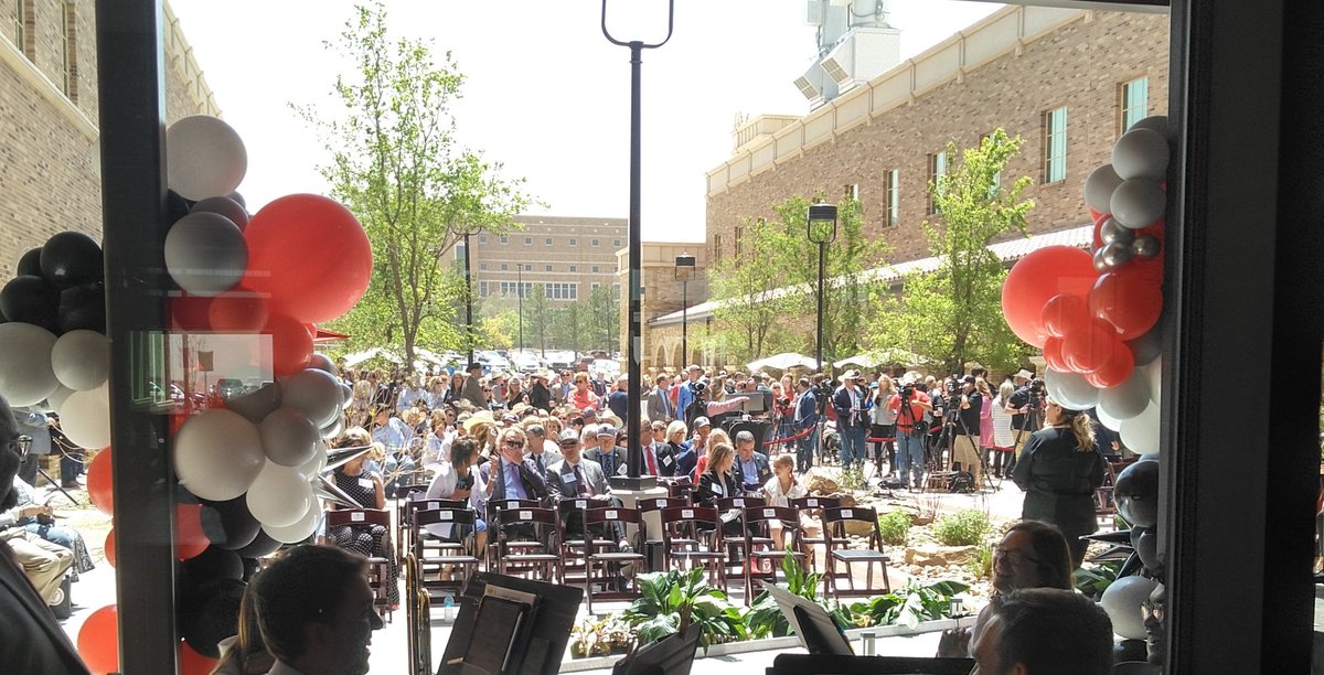 LDAMAX1's tweet photo. Few more pictures of today's Red Raider event. My daughter and her class mates are training for the future of animal agriculture. Governor, elected officials, school administrators, agricultural organizations and many others in attendance. @TTUVetMed https://t.co/v87cVvNauh