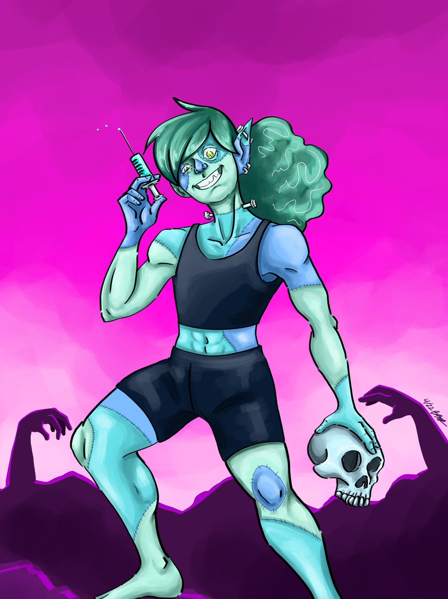 drawfeefan101's tweet photo. Jacob “asked” (demanded) fanart of his wonderful character Stein! They were super fun to draw, and I went a little spooky with it :) Speed draws are actually my favorite kinds of episodes and everyone killed their redesigns. @DrawfeeShow @FLoaBComic https://t.co/AeaXQ0XaT8
