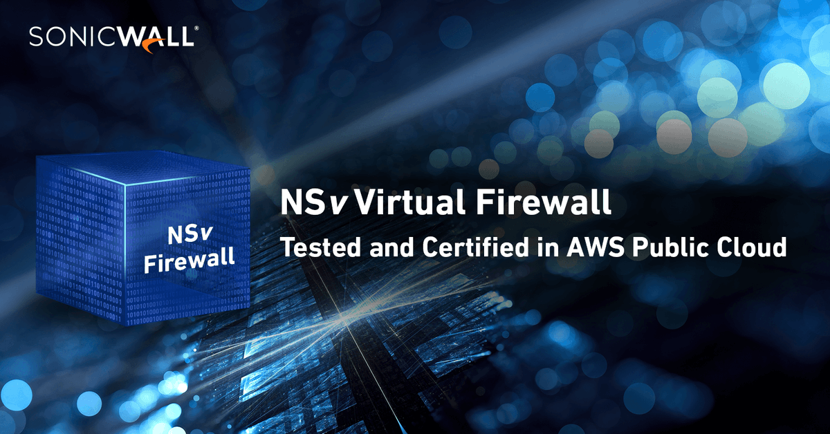 MicroPacTech's tweet image. Looking for the best way to extend your firewall protection to the cloud? 
NSv Virtual Firewall: Tested and Certified in AWS Public Cloud | SonicWall bit.ly/3Ow9Hnt 
#datasecurity #firewall #cloud #tech #micropac