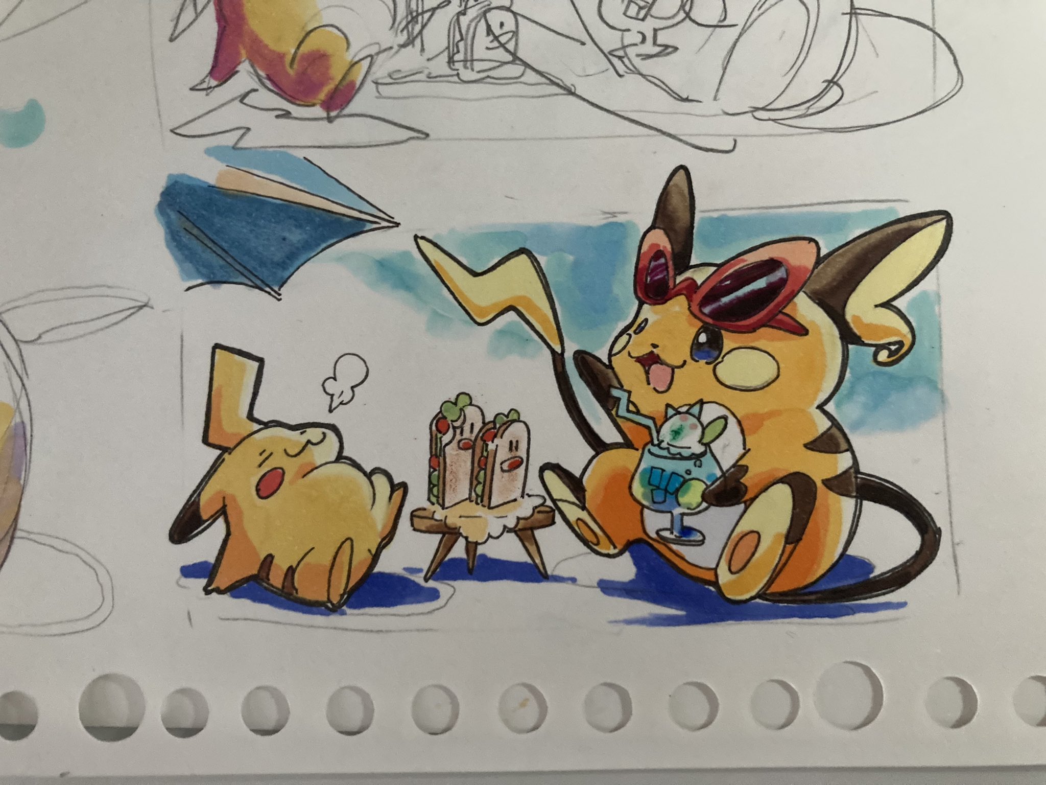 二角 ニッカド ひっさびさのアナログイラスト 夏を楽しむピカチュウとライチュウ T Co Gd3g68u8p0 Twitter 二角 ニッカド ひっさびさのアナログイラスト 夏を楽しむピカチュウとライチュウ T Co Gd3g68u8p0 Twitter