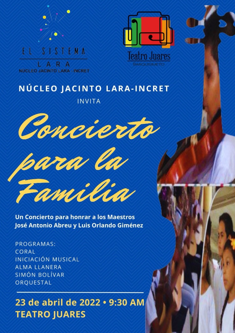 Sábado musical en el majestuoso Teatro Juares de #Barquisimeto 300 niños, niñas y jóvenes de <a href="/elsistema/">El Sistema</a> celebran su "Concierto para la Familia"

#somoselsistema